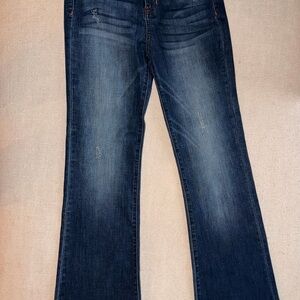 Harper Dark Blue Flare High Waist Jeans
